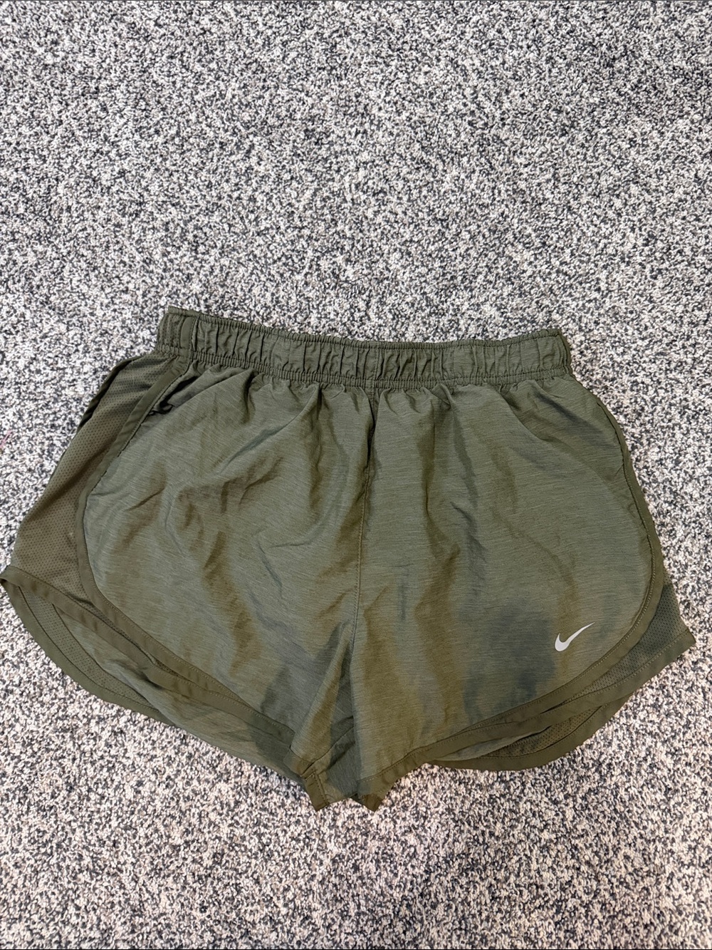 Nike Olive Green Athletic Running Shorts